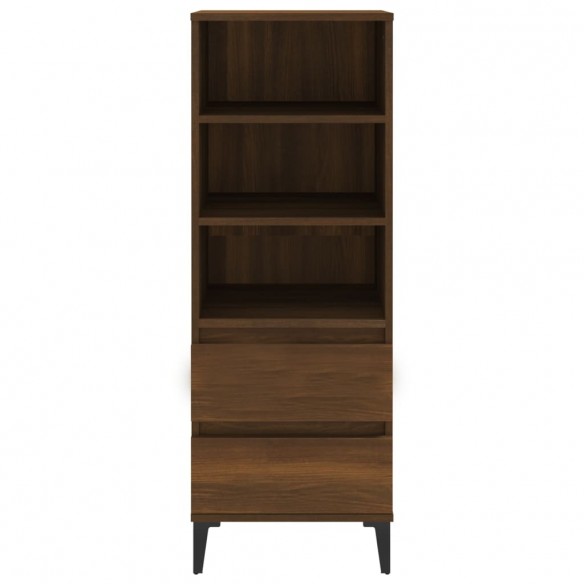 Buffet haut Chêne marron 40x36x110 cm Bois d'ingénierie