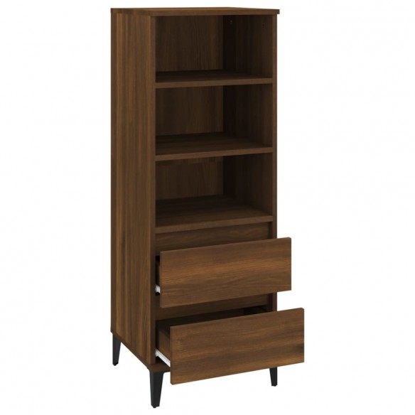 Buffet haut Chêne marron 40x36x110 cm Bois d'ingénierie