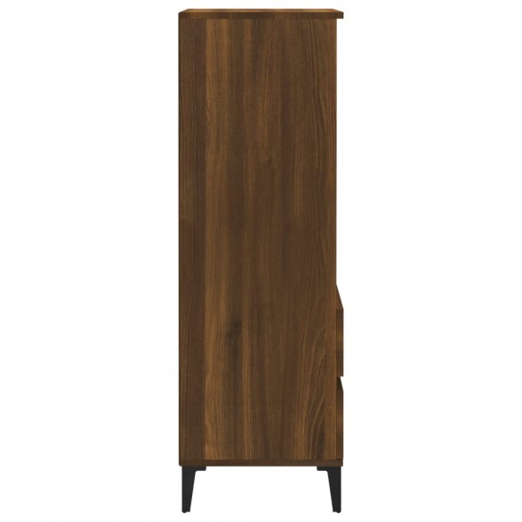 Buffet haut Chêne marron 40x36x110 cm Bois d'ingénierie