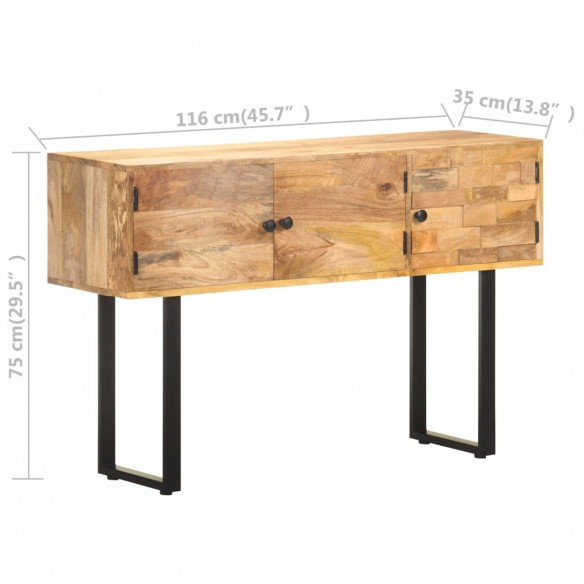 Buffet 116x35x75 cm Bois de manguier massif