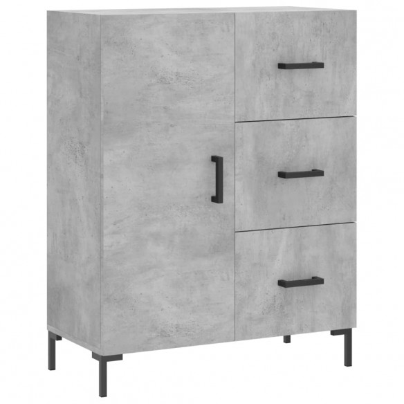 Buffet haut Gris béton 69,5x34x180 cm Bois d'ingénierie