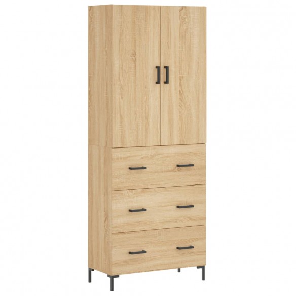 Buffet haut Chêne sonoma 69,5x34x180 cm Bois d'ingénierie