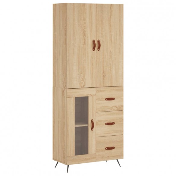 Buffet haut Chêne sonoma 69,5x34x180 cm Bois d'ingénierie