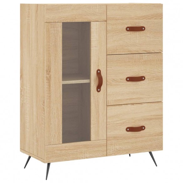 Buffet haut Chêne sonoma 69,5x34x180 cm Bois d'ingénierie