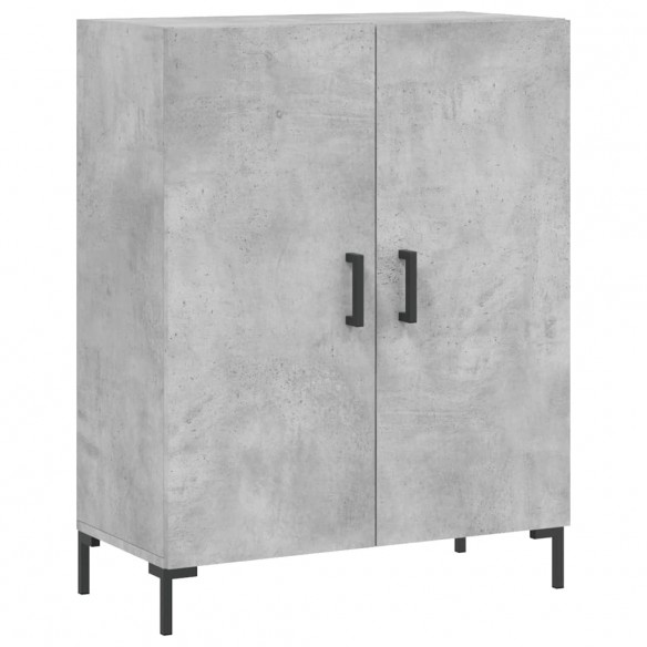 Buffet haut Gris béton 69,5x34x180 cm Bois d'ingénierie