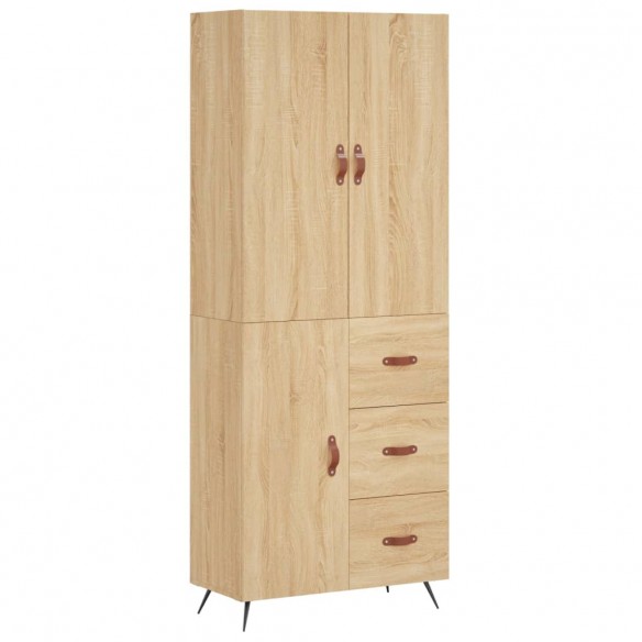 Buffet haut Chêne sonoma 69,5x34x180 cm Bois d'ingénierie