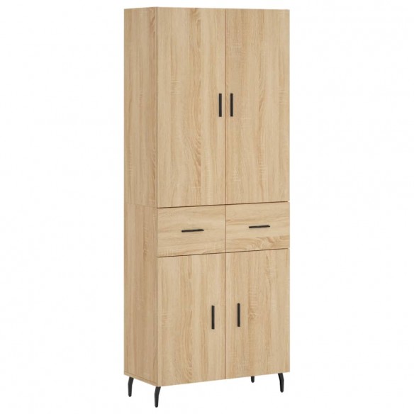 Buffet haut Chêne sonoma 69,5x34x180 cm Bois d'ingénierie