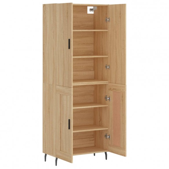 Buffet haut Chêne sonoma 69,5x34x180 cm Bois d'ingénierie