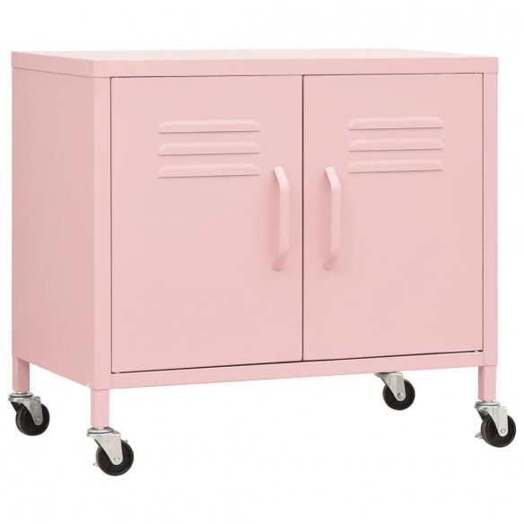 Armoire de rangement Rose 60x35x56 cm Acier