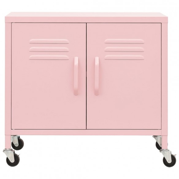 Armoire de rangement Rose 60x35x56 cm Acier