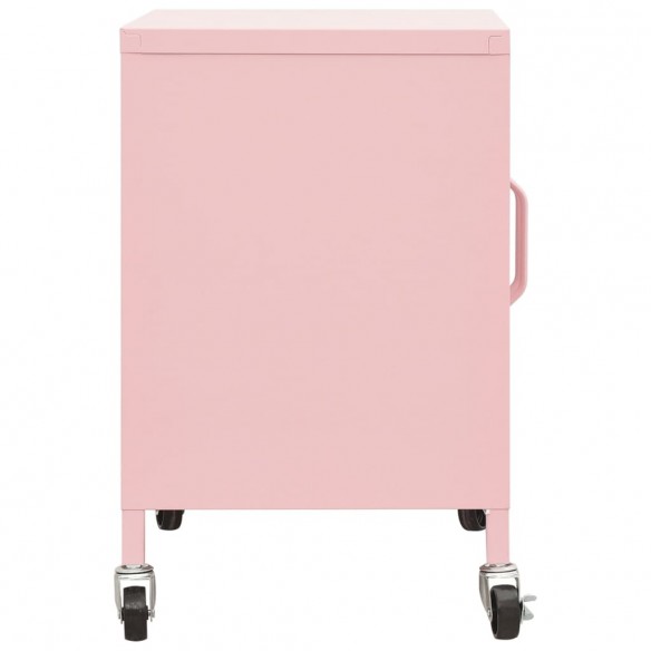 Armoire de rangement Rose 60x35x56 cm Acier