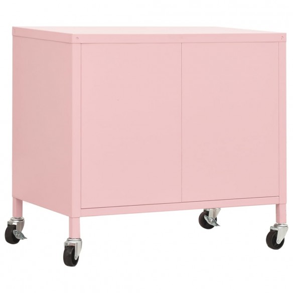 Armoire de rangement Rose 60x35x56 cm Acier