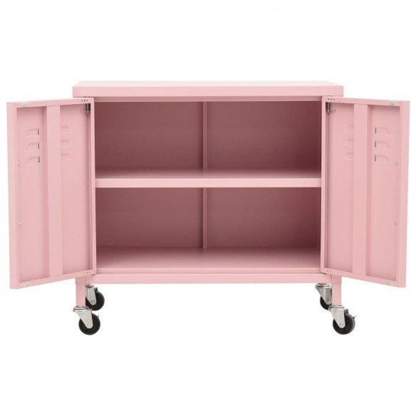 Armoire de rangement Rose 60x35x56 cm Acier