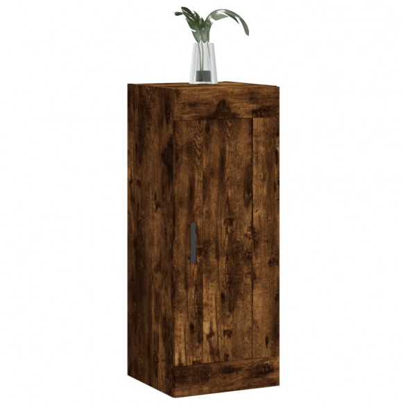 Armoire murale chêne fumé 34,5x34x90 cm bois d'ingénierie