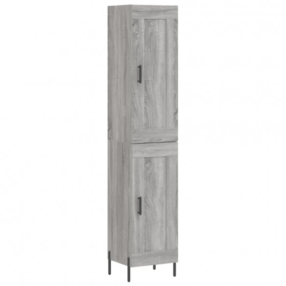 Buffet haut Sonoma gris 34,5x34x180 cm Bois d'ingénierie