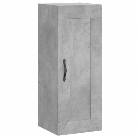 Buffet haut Gris béton 34,5x34x180 cm Bois d'ingénierie