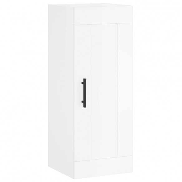 Armoire murale blanc brillant 34,5x34x90 cm bois d'ingénierie