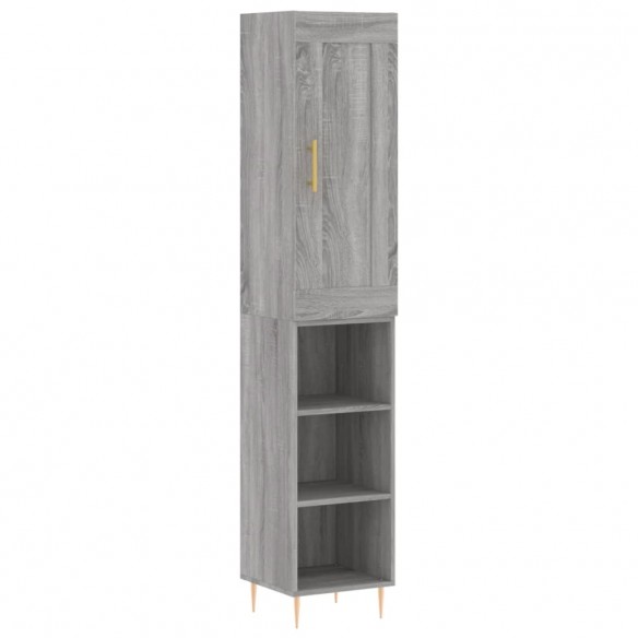 Buffet haut Sonoma gris 34,5x34x180 cm Bois d'ingénierie