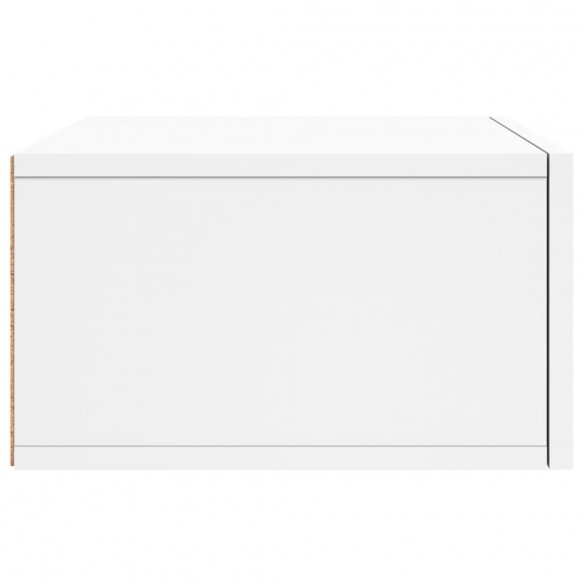 Table de chevet murale blanc 35x35x20 cm