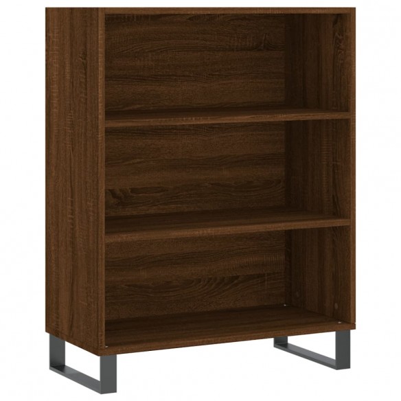 Buffet haut Chêne marron 69,5x34x180 cm Bois d'ingénierie