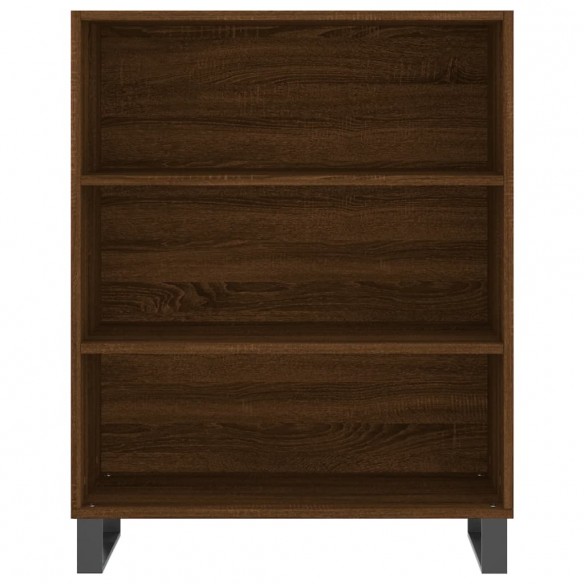 Buffet haut Chêne marron 69,5x34x180 cm Bois d'ingénierie