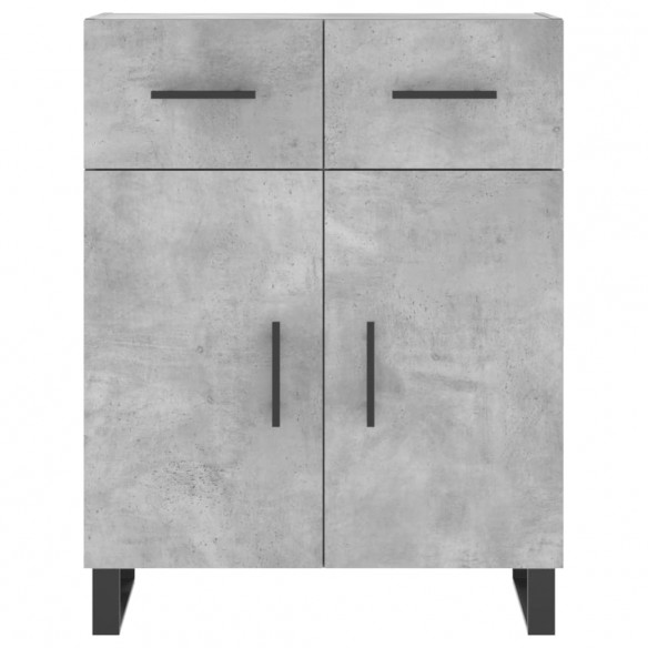 Buffet haut Gris béton 69,5x34x180 cm Bois d'ingénierie