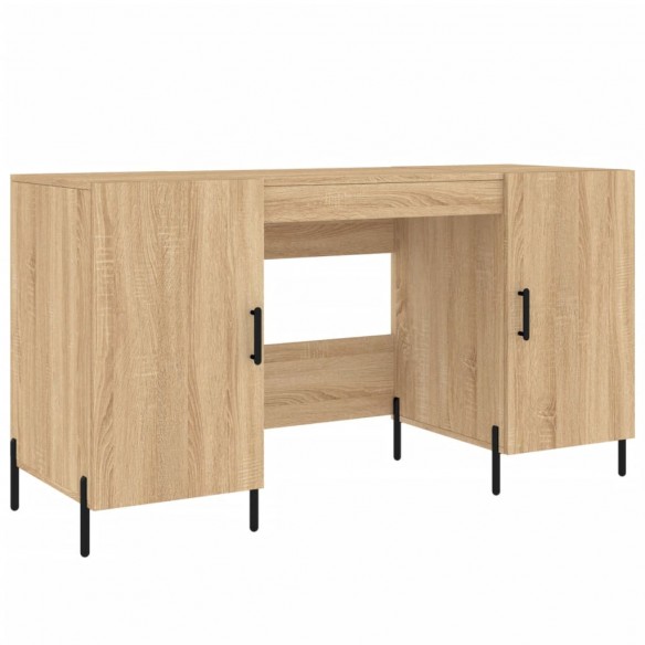 Bureau chêne sonoma 140x50x75 cm bois d'ingénierie