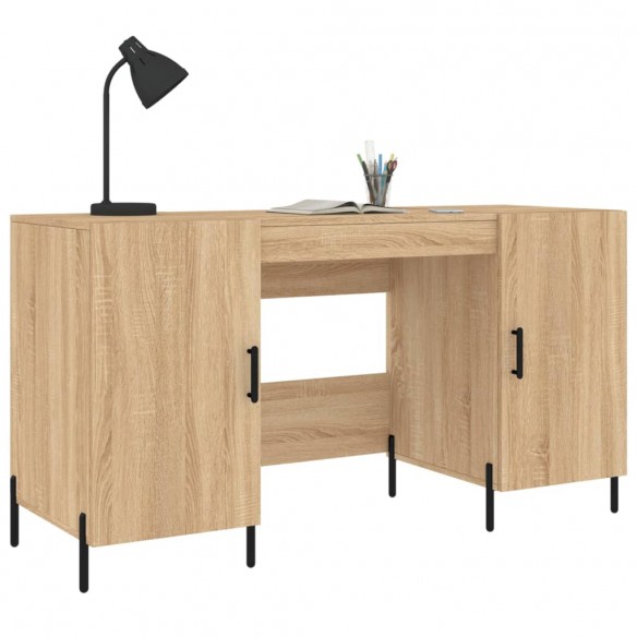 Bureau chêne sonoma 140x50x75 cm bois d'ingénierie