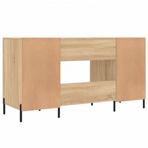 Bureau chêne sonoma 140x50x75 cm bois d'ingénierie