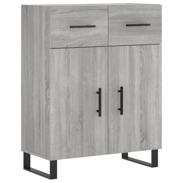 Buffet haut Sonoma gris 69,5x34x180 cm Bois d'ingénierie