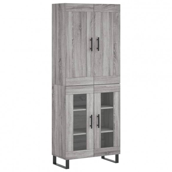 Buffet haut Sonoma gris 69,5x34x180 cm Bois d'ingénierie