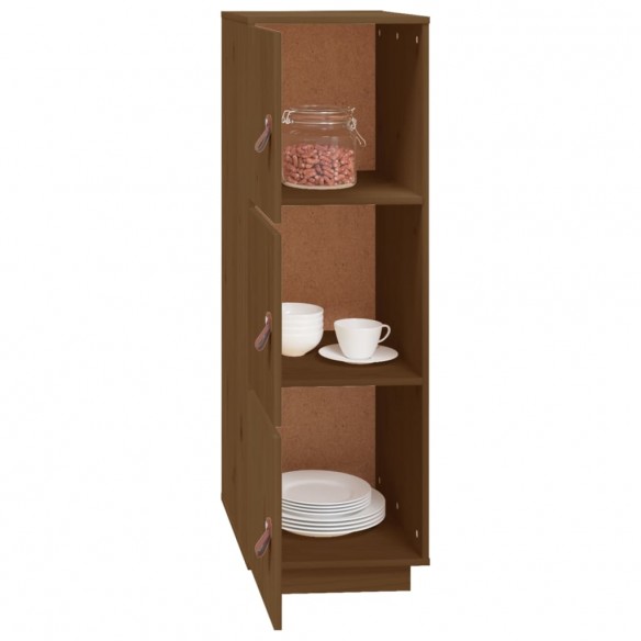 Buffet haut Marron miel 34x40x108,5 cm Bois massif de pin