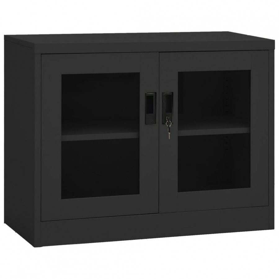 Armoire de bureau Anthracite 90x40x70 cm Acier