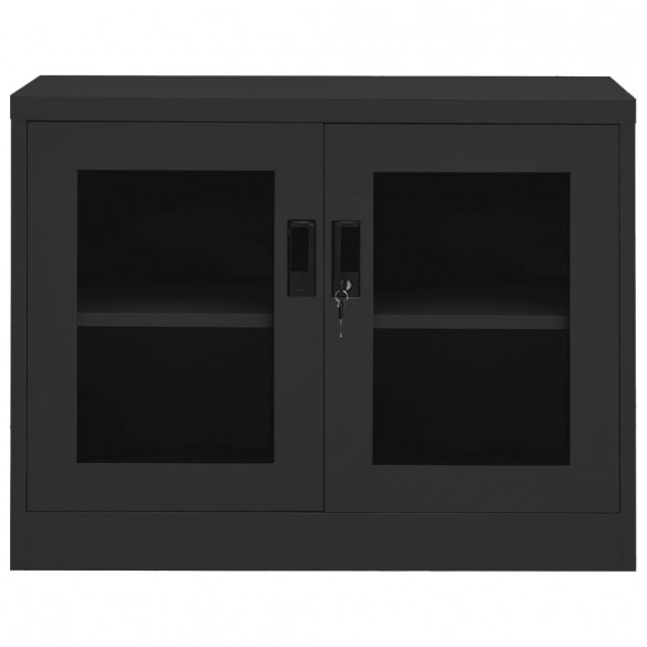 Armoire de bureau Anthracite 90x40x70 cm Acier