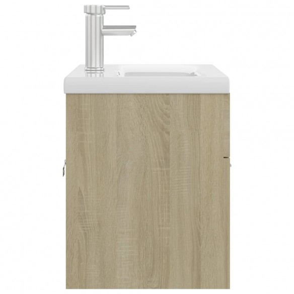 Armoire d'évier avec lavabo intégré Chêne sonoma Aggloméré