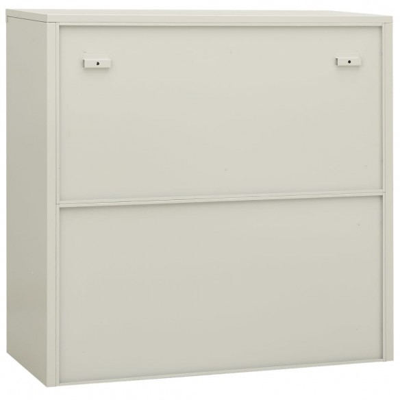 Armoire de bureau et jardinière Gris clair 90x40x113 cm Acier