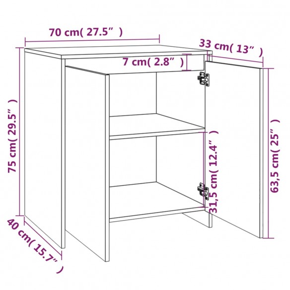 Buffets 3 pcs Chêne sonoma Bois d'ingénierie