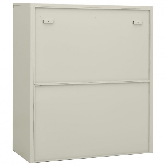 Armoire de bureau et jardinière Gris clair 90x40x128 cm Acier