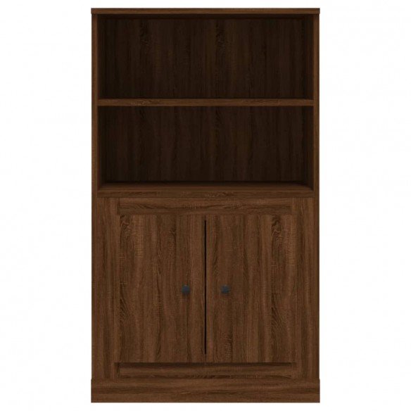 Buffet haut chêne marron 60x35,5x103,5 cm bois d'ingénierie