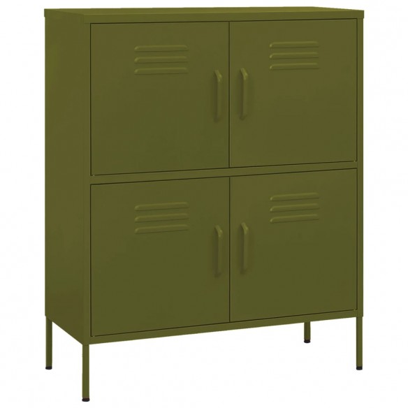 Armoire de rangement Vert olive 80x35x101,5 cm Acier