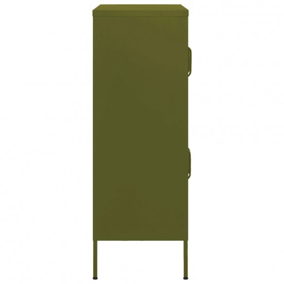 Armoire de rangement Vert olive 80x35x101,5 cm Acier