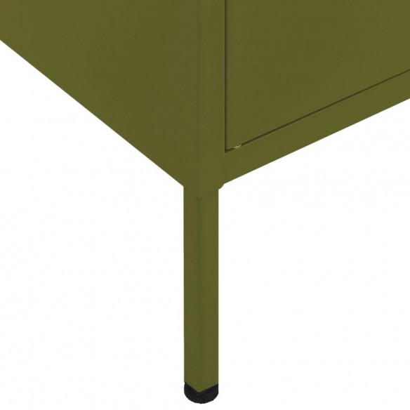 Armoire de rangement Vert olive 80x35x101,5 cm Acier