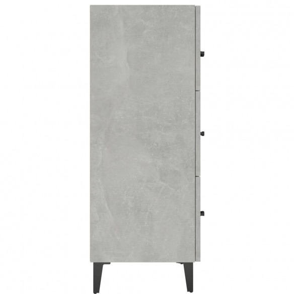 Buffet gris béton 69,5x34x90 cm bois d'ingénierie