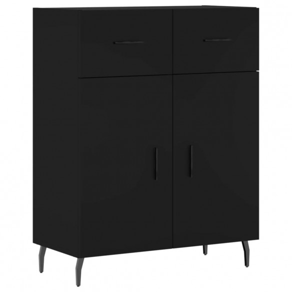 Buffet haut Noir 69,5x34x180 cm Bois d'ingénierie