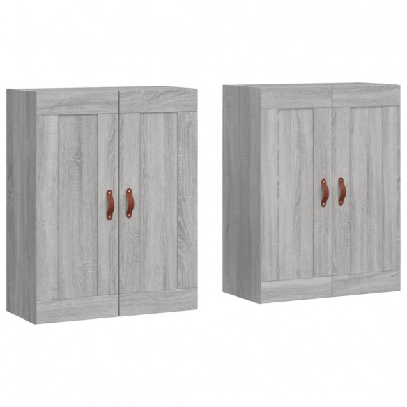 Armoires murales 2 pcs sonoma gris bois d'ingénierie