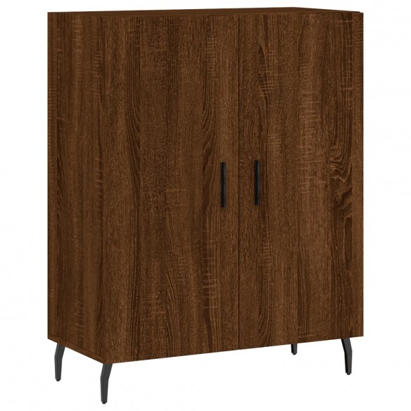 Buffet haut Chêne marron 69,5x34x180 cm Bois d'ingénierie