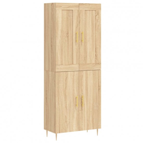 Buffet haut Chêne sonoma 69,5x34x180 cm Bois d'ingénierie