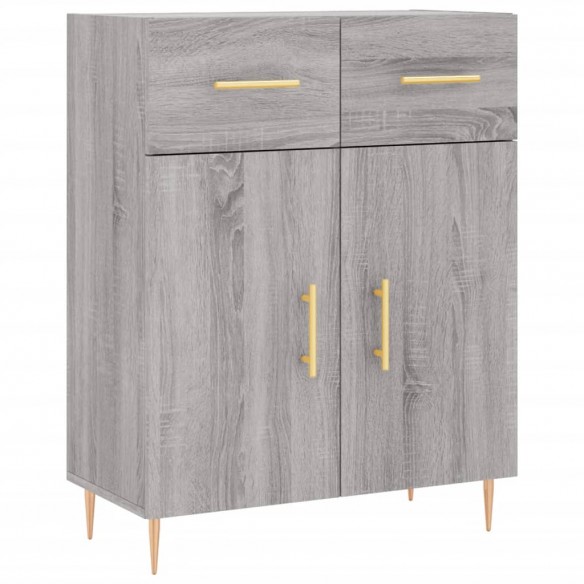 Buffet haut Sonoma gris 69,5x34x180 cm Bois d'ingénierie