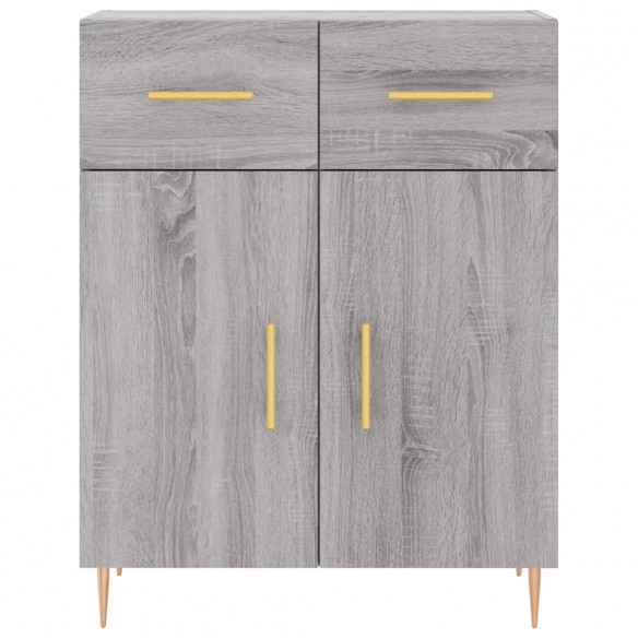 Buffet haut Sonoma gris 69,5x34x180 cm Bois d'ingénierie