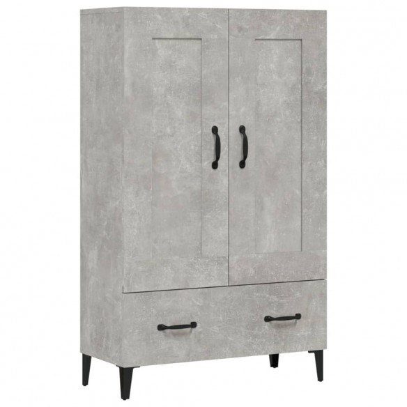 Buffet haut Gris béton 70x31x115 cm Bois d'ingénierie